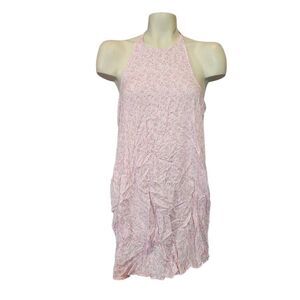 Abound Pink & Purple Floral Halter Dress Size X-Small
